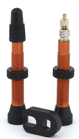 WYCOFANE Trezado valves for tubeless, orange, 2pcs.