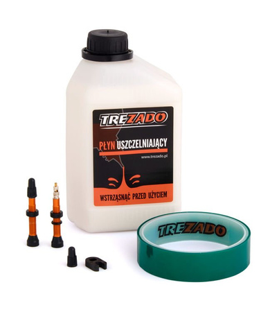 Trezado Tubeless Ready KIT, orange valves, 26 mm