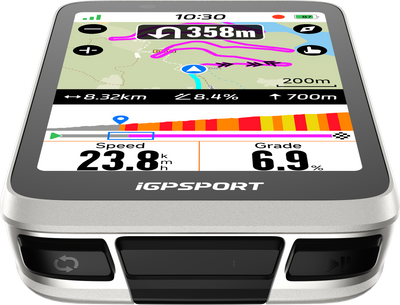 Licznik rowerowy GPS iGPSPORT BiNavi Srebrny