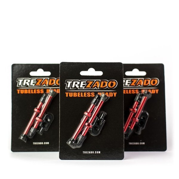 Trezado Tubeless VALVES 2pcs 60mm red - 12 kpl