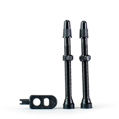 Czarne zawory Trezado do systemów bezdętkowych 60 mm - 2 sztuki z kluczykiem - op. zbiorcze 12 kpl