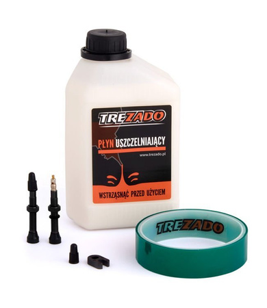 Trezado Tubeless Ready KIT, black valves, 21 mm tape